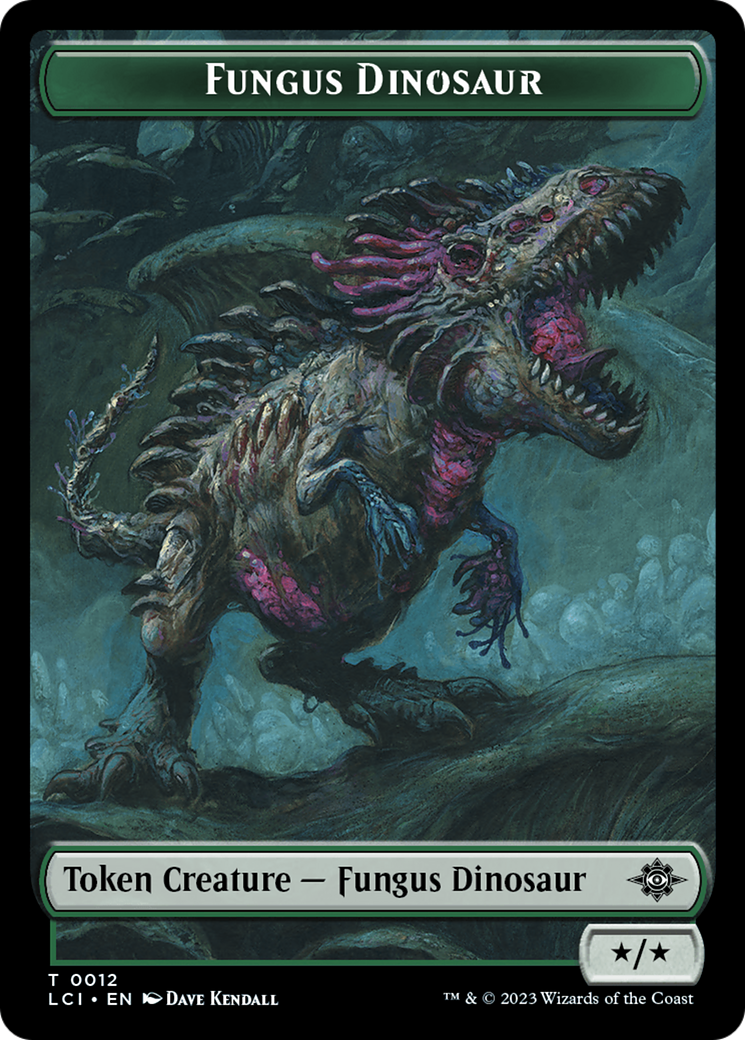 Fungus Dinosaur // Spirit Double-Sided Token [The Lost Caverns of Ixalan Tokens] | Cards and Coasters CA