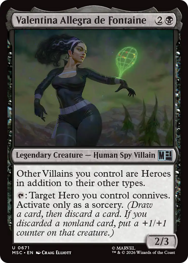 Valentina Allegra de Fontaine [Marvel Super Heroes Commander] | Cards and Coasters CA
