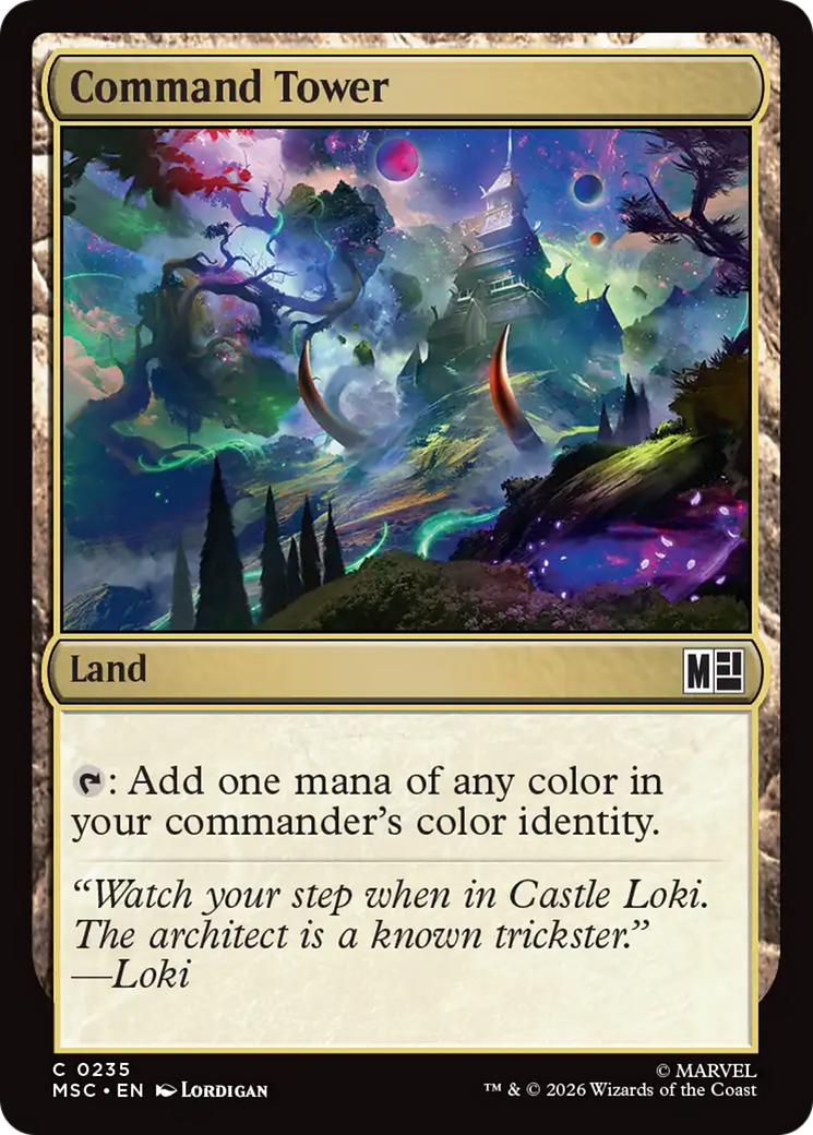 Command Tower (0235) (Surge Foil) [Marvel Super Heroes Commander] | Cards and Coasters CA