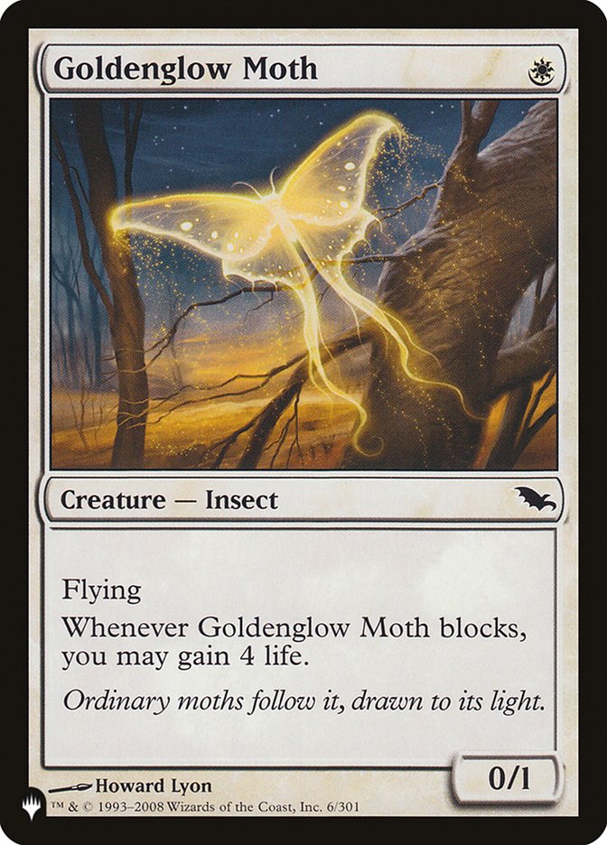 Goldenglow Moth [The List] | Cards and Coasters CA