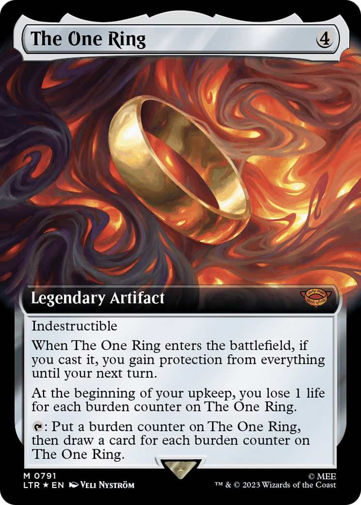 The One Ring (Extended Art) (Surge Foil) [The Lord of the Rings: Tales of Middle-Earth] | Cards and Coasters CA