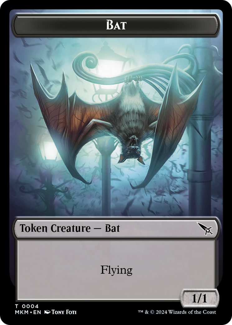 Thopter (0020) // Bat Double-Sided Token [Murders at Karlov Manor Tokens] | Cards and Coasters CA