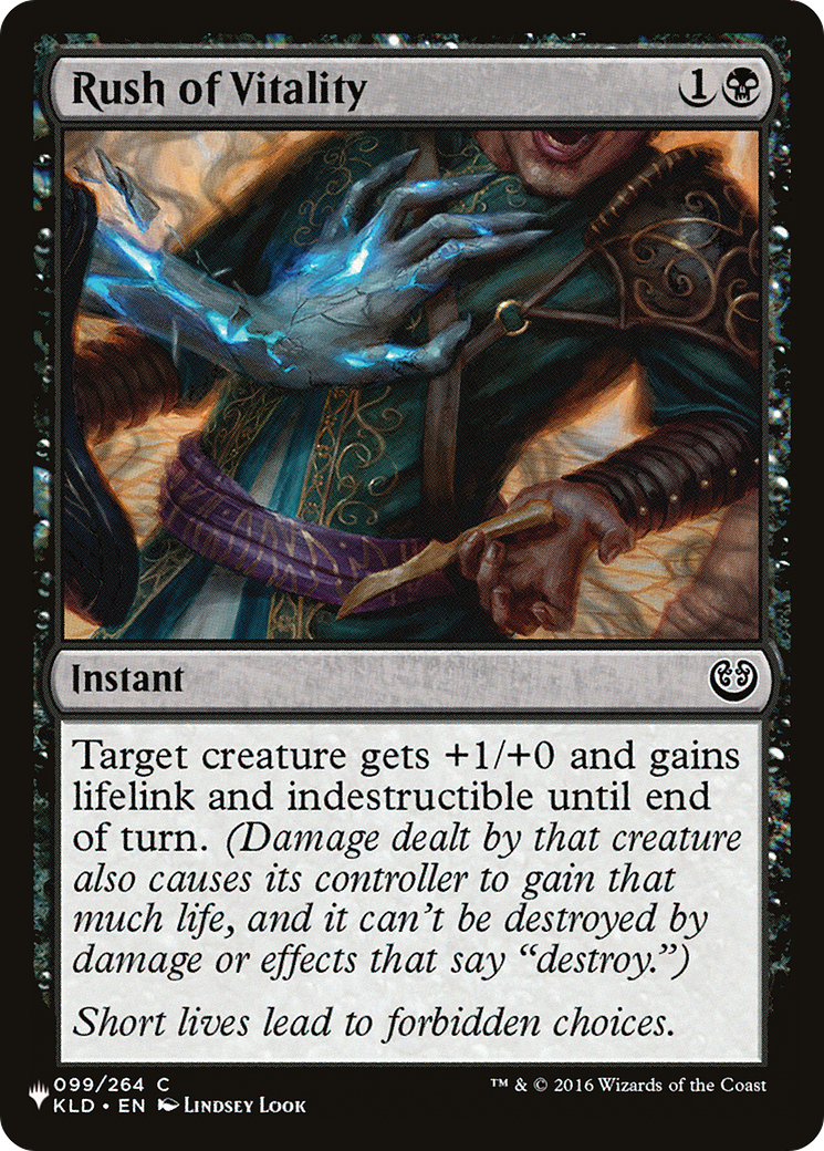 Rush of Vitality [The List] | Cards and Coasters CA
