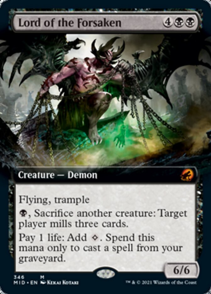 Lord of the Forsaken (Extended Art) [Innistrad: Midnight Hunt] | Cards and Coasters CA
