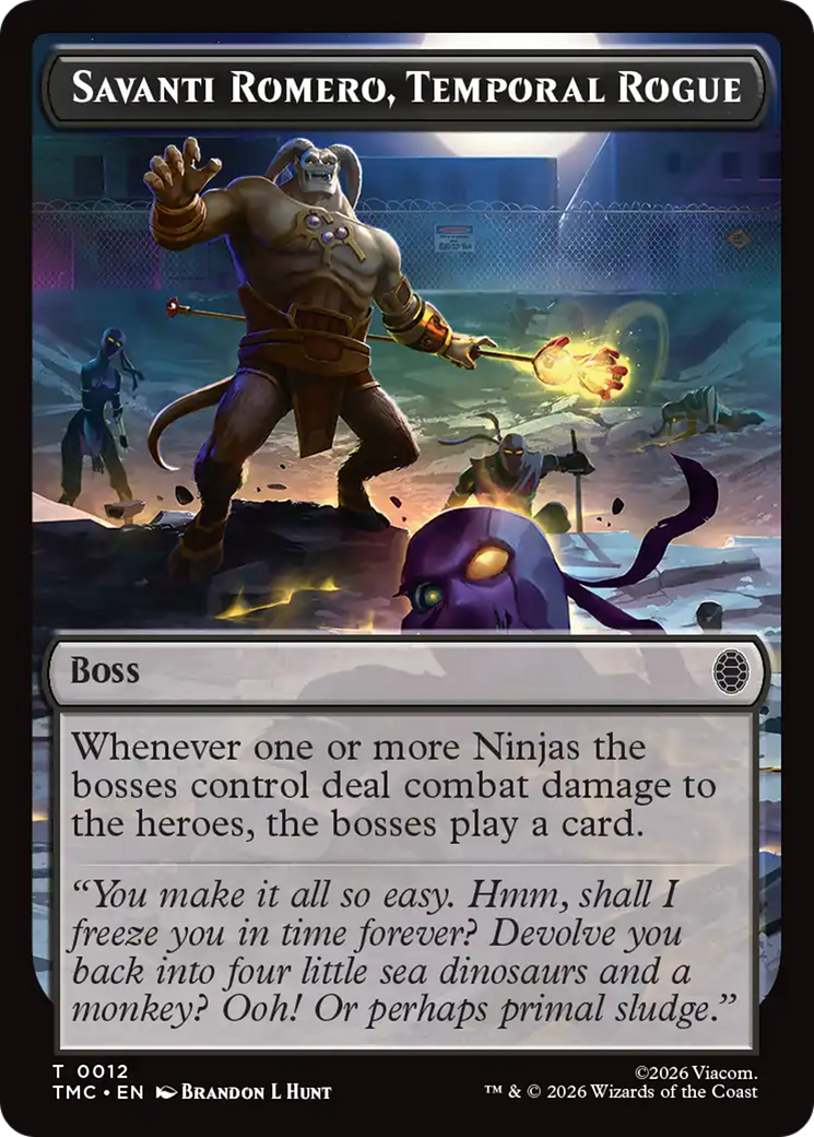 Savanti Romero, Temporal Rogue [Teenage Mutant Ninja Turtles Commander Tokens] | Cards and Coasters CA