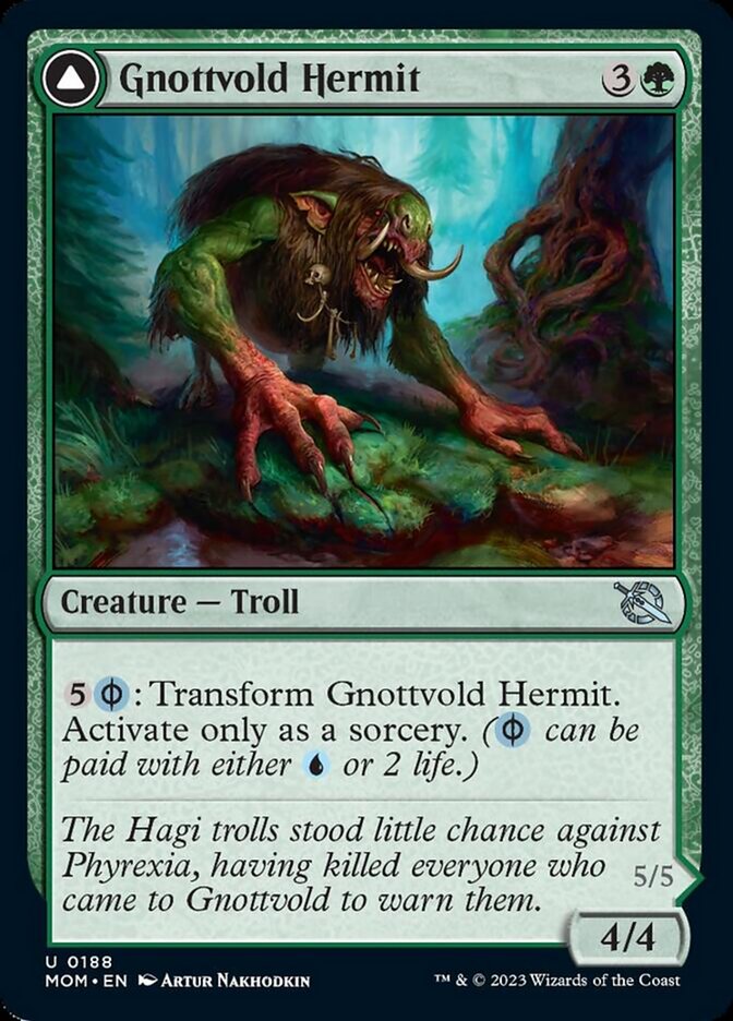 Gnottvold Hermit // Chrome Host Hulk [March of the Machine] | Cards and Coasters CA