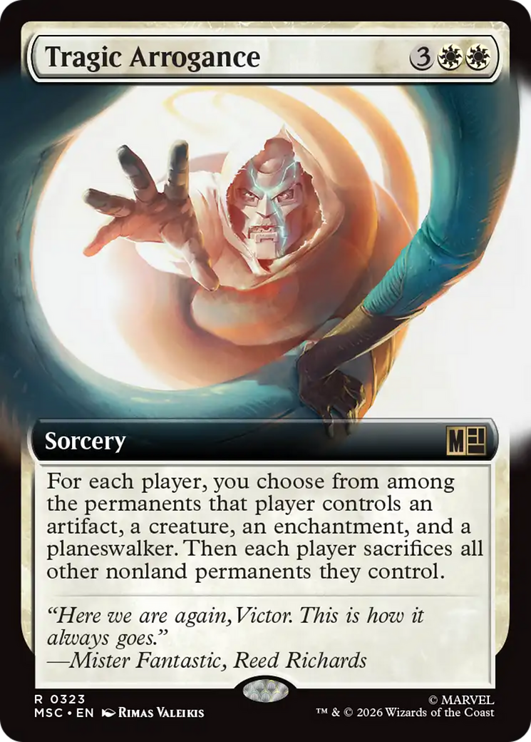 Tragic Arrogance (Extended Art) [Marvel Super Heroes Commander] | Cards and Coasters CA
