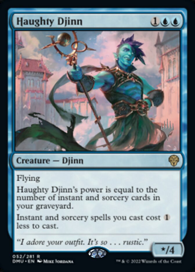 Haughty Djinn (Promo Pack) [Dominaria United Promos] | Cards and Coasters CA