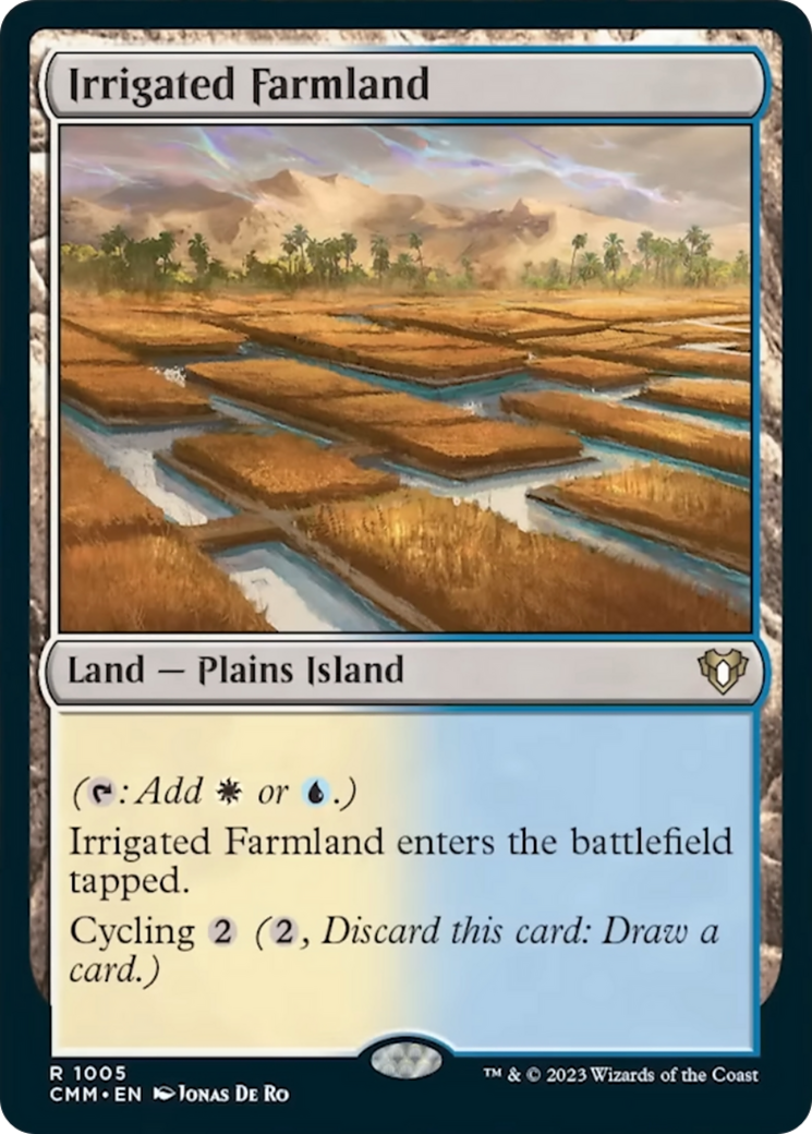 Irrigated Farmland [Commander Masters] | Cards and Coasters CA