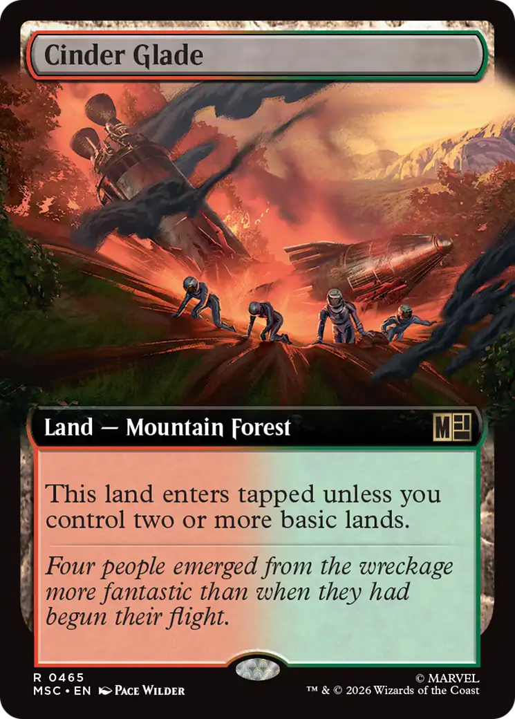 Cinder Glade (Extended Art) [Marvel Super Heroes Commander] | Cards and Coasters CA