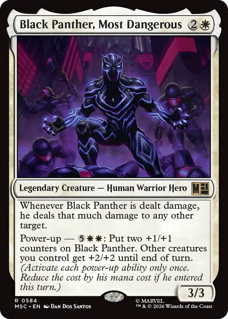 Black Panther, Most Dangerous [Marvel Super Heroes Commander] | Cards and Coasters CA