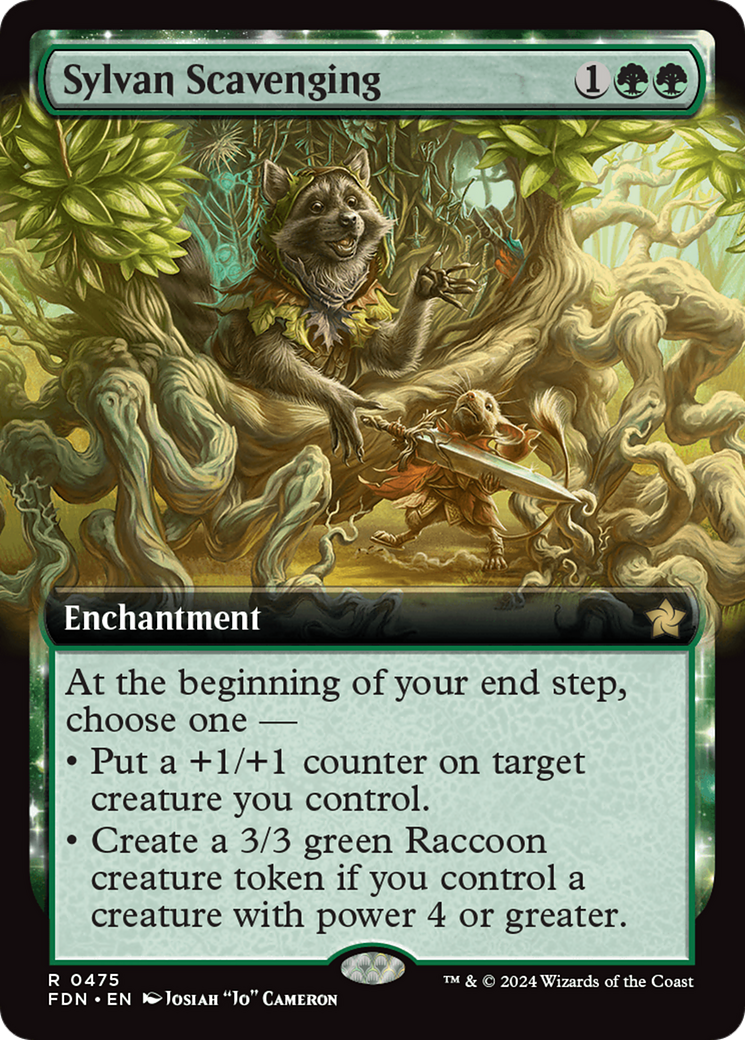 Sylvan Scavenging (Extended Art) [Foundations] | Cards and Coasters CA