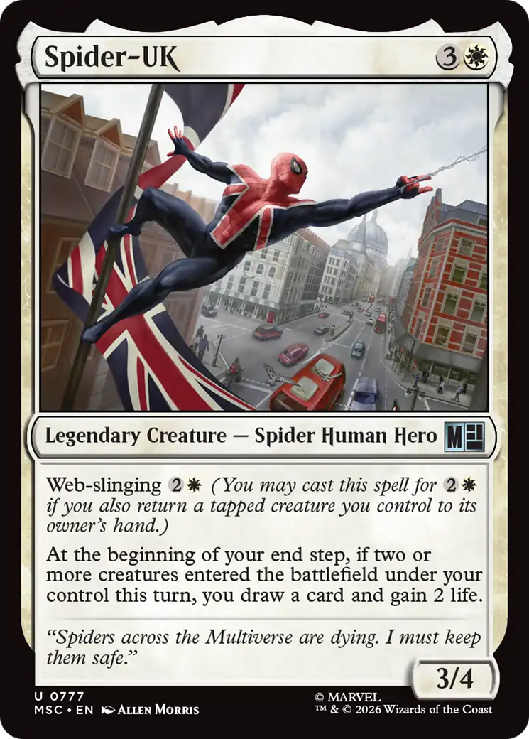 Spider-UK [Marvel Super Heroes Commander] | Cards and Coasters CA