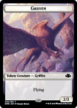 Elephant // Griffin Double-Sided Token [Dominaria Remastered Tokens] | Cards and Coasters CA