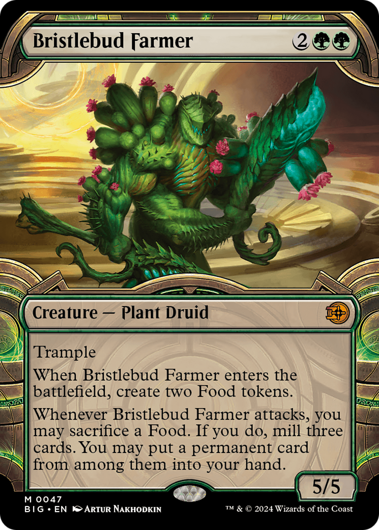 Bristlebud Farmer (Showcase) [Outlaws of Thunder Junction: The Big Score] | Cards and Coasters CA