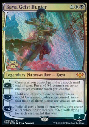 Kaya, Geist Hunter [Innistrad: Crimson Vow Prerelease Promos] | Cards and Coasters CA