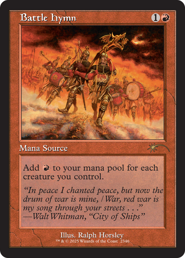 Battle Hymn [Secret Lair Drop Series] | Cards and Coasters CA