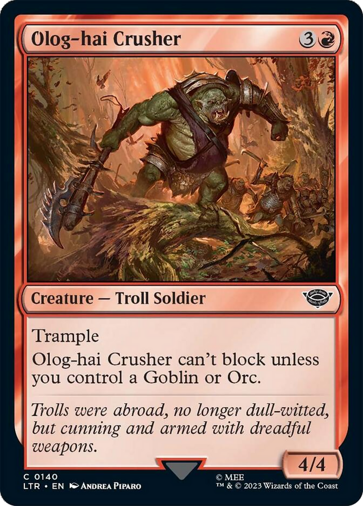 Olog-hai Crusher [The Lord of the Rings: Tales of Middle-Earth] | Cards and Coasters CA