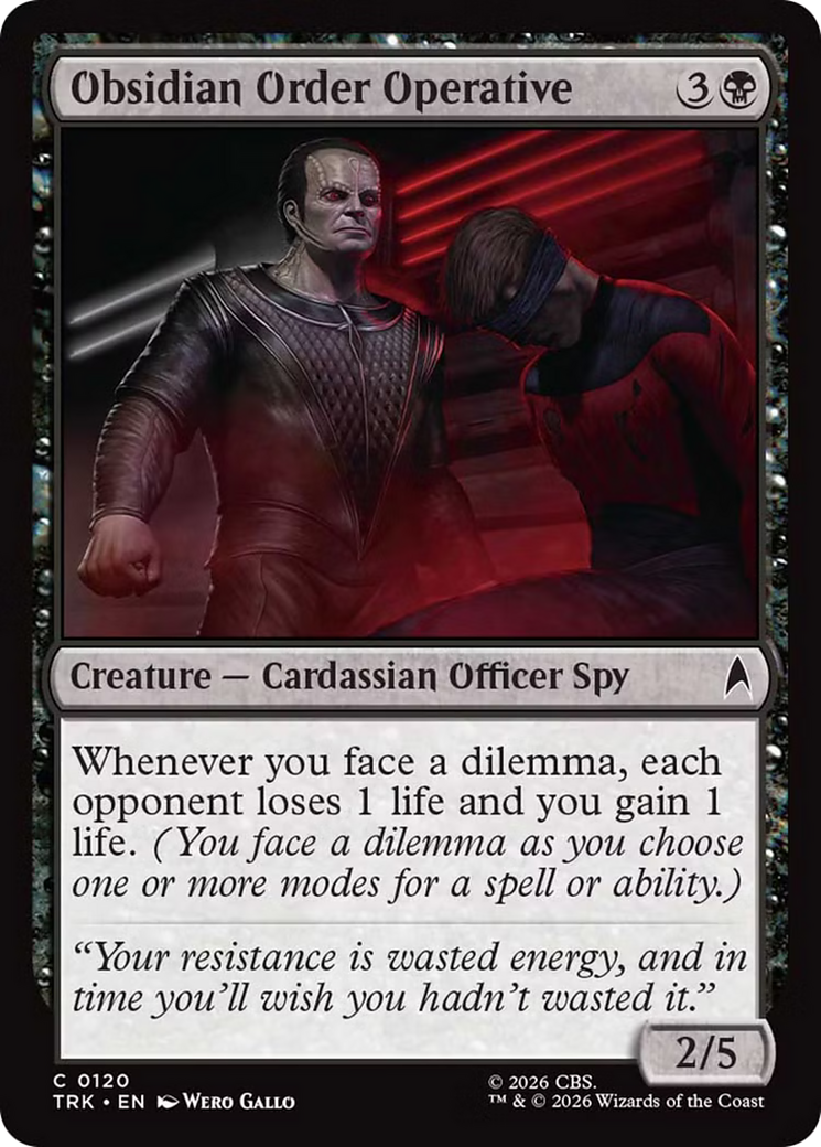 Obsidian Order Operative [Star Trek] | Cards and Coasters CA