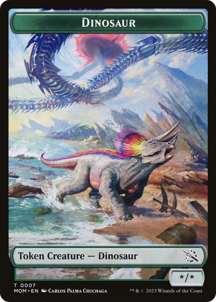 Treasure (20) // Dinosaur Double-Sided Token [March of the Machine Tokens] | Cards and Coasters CA