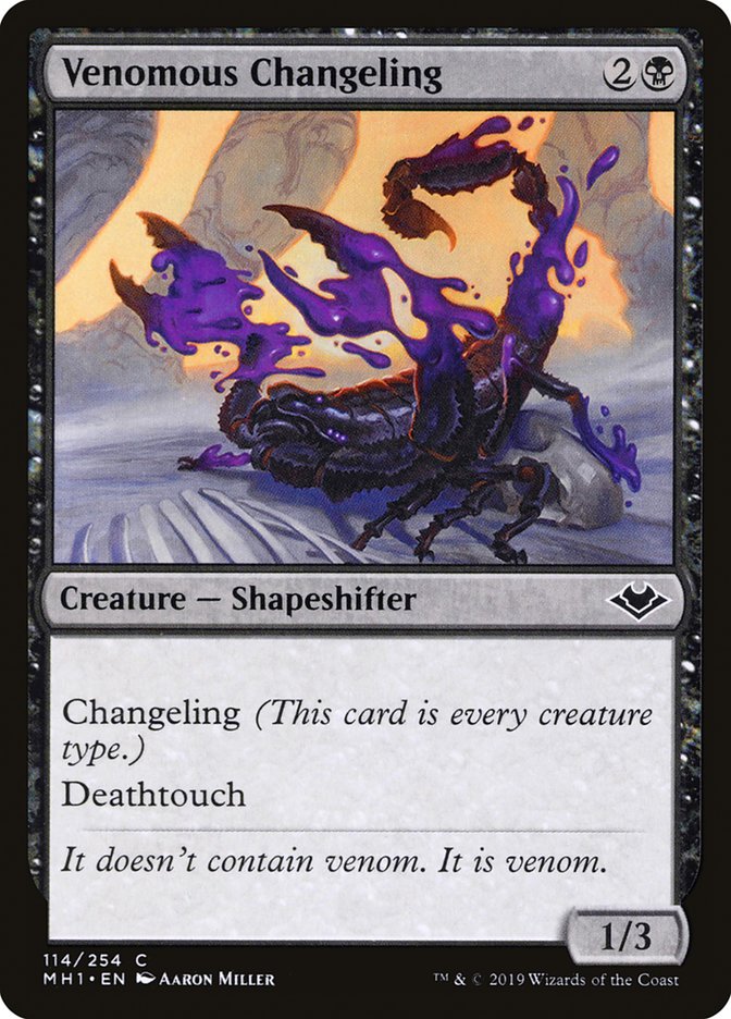 Venomous Changeling [Modern Horizons] | Cards and Coasters CA