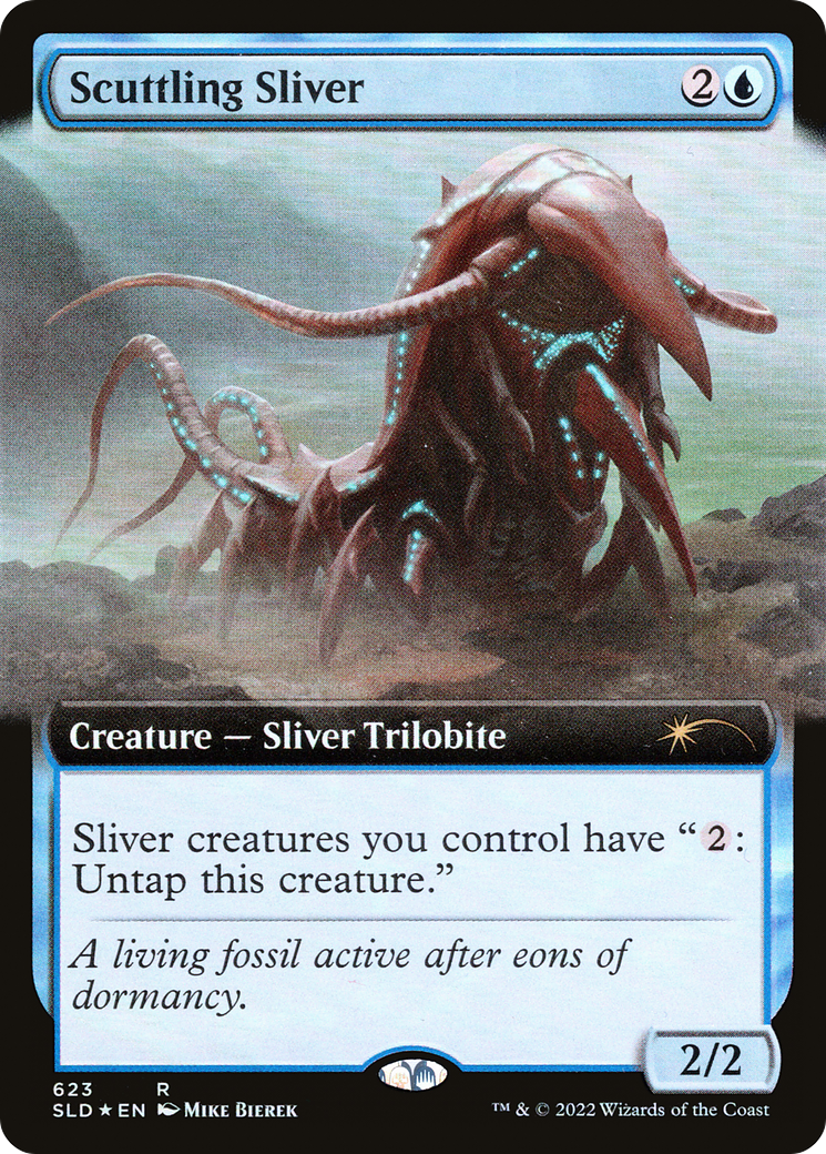 Scuttling Sliver (Extended Art) [Secret Lair Drop Promos] | Cards and Coasters CA