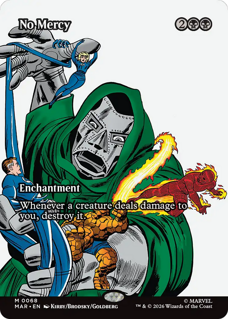 No Mercy (Borderless) [Marvel Universe: Eternal-Legal] | Cards and Coasters CA