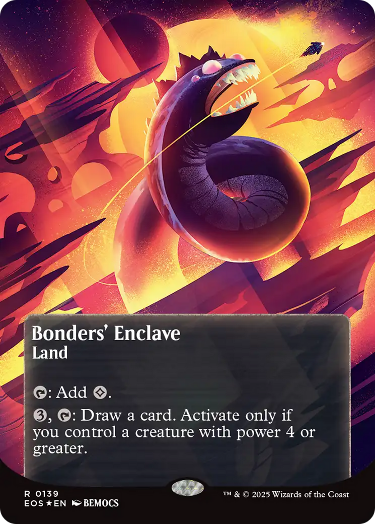 Bonders' Enclave (0136) (Borderless) (Galaxy Foil) [Edge of Eternities: Stellar Sights] | Cards and Coasters CA