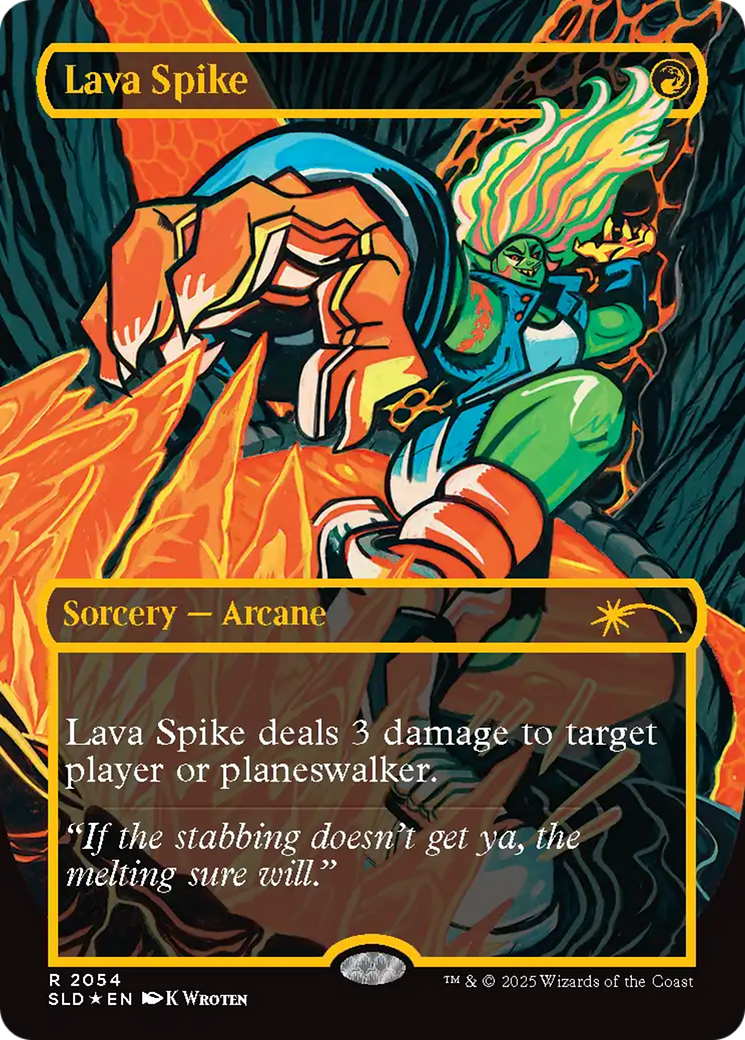 Lava Spike (2054) (Raised Foil) [Secret Lair Drop Series] | Cards and Coasters CA