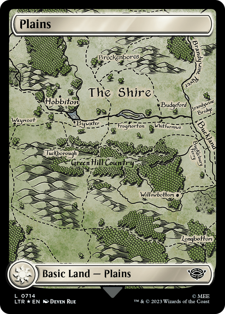 Plains (0714) (Surge Foil) [The Lord of the Rings: Tales of Middle-Earth] | Cards and Coasters CA