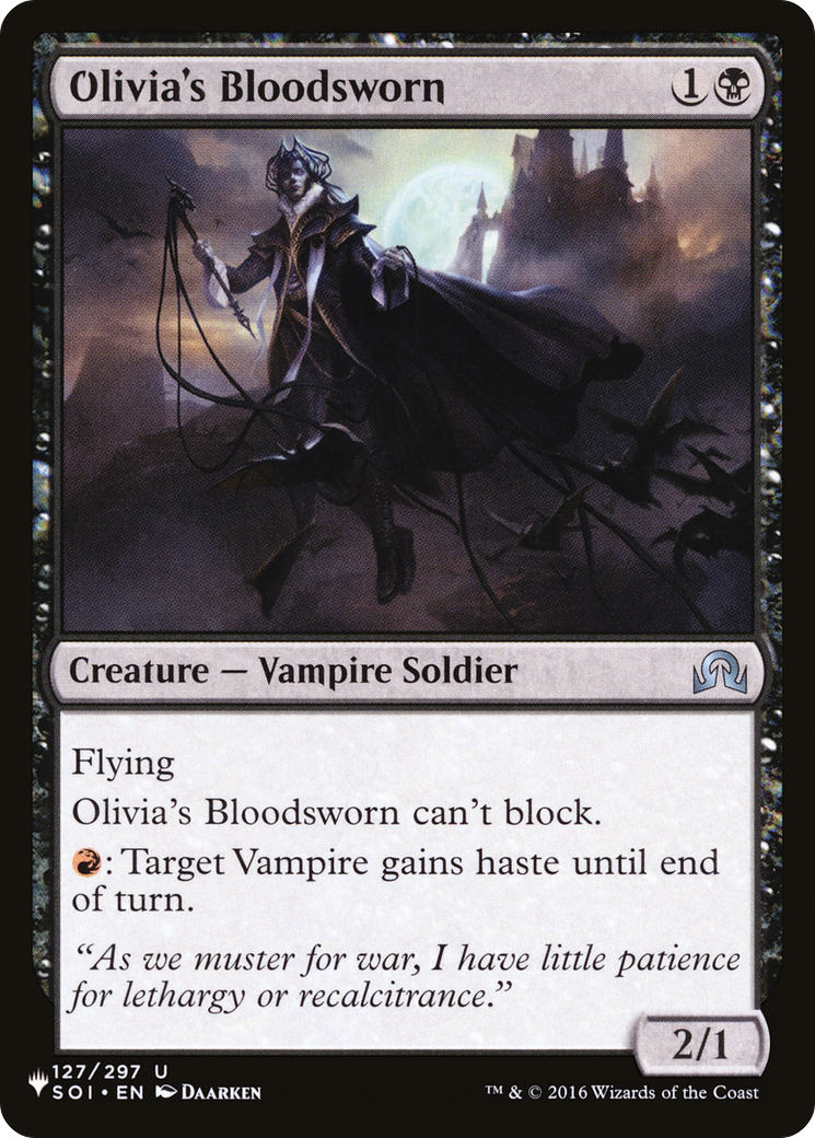 Olivia's Bloodsworn [The List Reprints] | Cards and Coasters CA