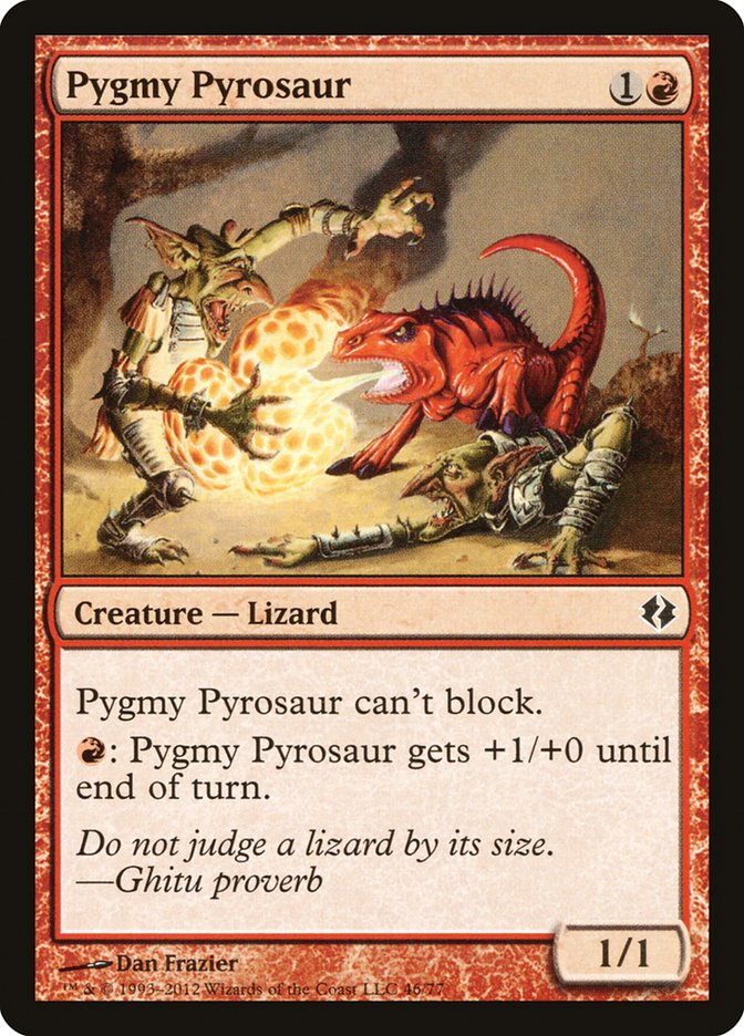 Pygmy Pyrosaur [Duel Decks: Venser vs. Koth] | Cards and Coasters CA