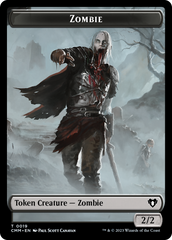 Zombie (0019) // Kor Soldier Double-Sided Token [Commander Masters Tokens] | Cards and Coasters CA