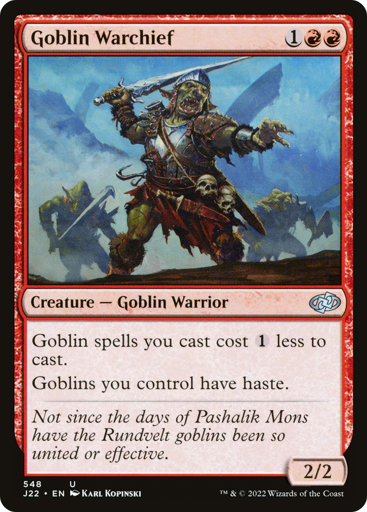 Goblin Warchief [Jumpstart 2022] | Cards and Coasters CA