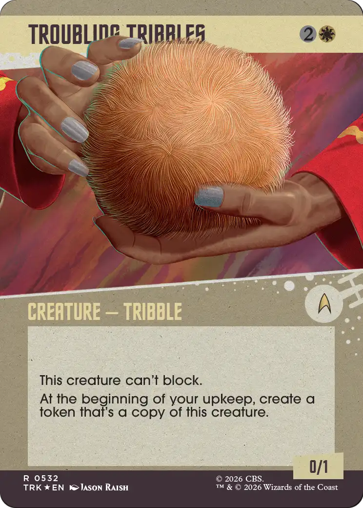 Troubling Tribbles (Showcase) (Surge Foil) [Star Trek] | Cards and Coasters CA