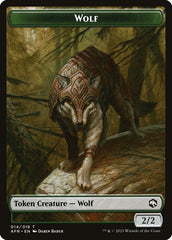 Wolf // Zombie Double-Sided Token [Dungeons & Dragons: Adventures in the Forgotten Realms Tokens] | Cards and Coasters CA