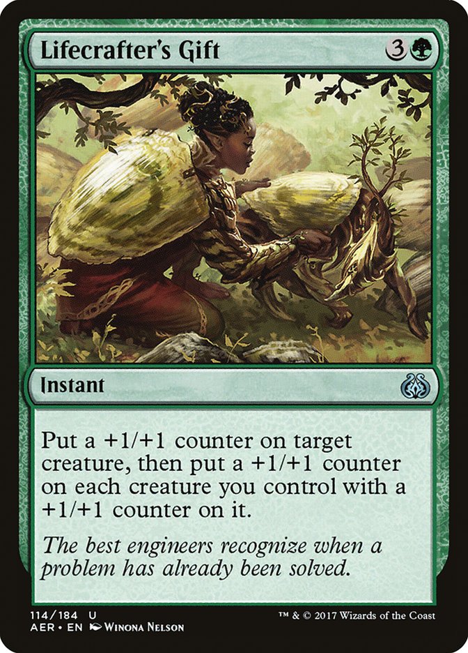 Lifecrafter's Gift [Aether Revolt] | Cards and Coasters CA