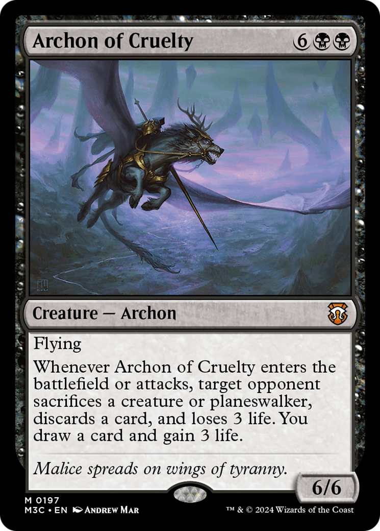 Archon of Cruelty [Modern Horizons 3 Commander] | Cards and Coasters CA