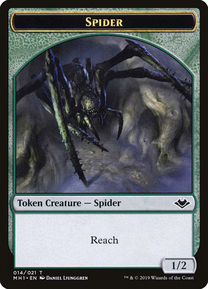 Soldier (004) // Spider (014) Double-Sided Token [Modern Horizons Tokens] | Cards and Coasters CA