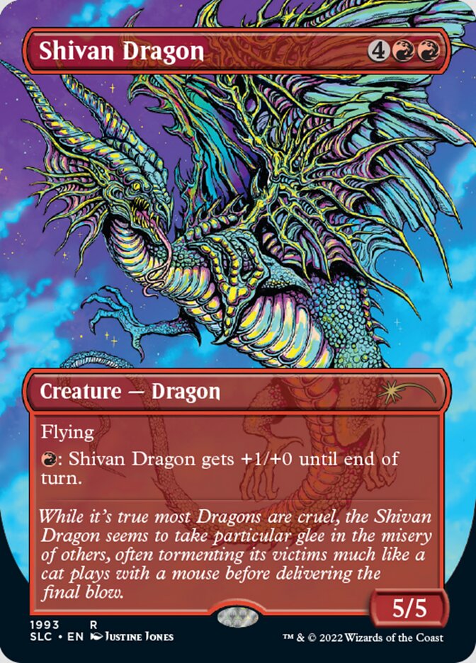 Shivan Dragon (Borderless) [Secret Lair Countdown Kit] | Cards and Coasters CA