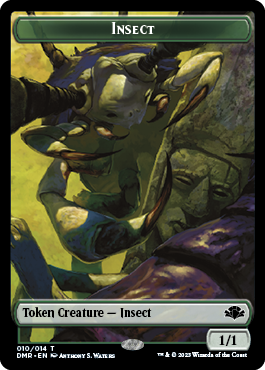 Insect // Construct Double-Sided Token [Dominaria Remastered Tokens] | Cards and Coasters CA