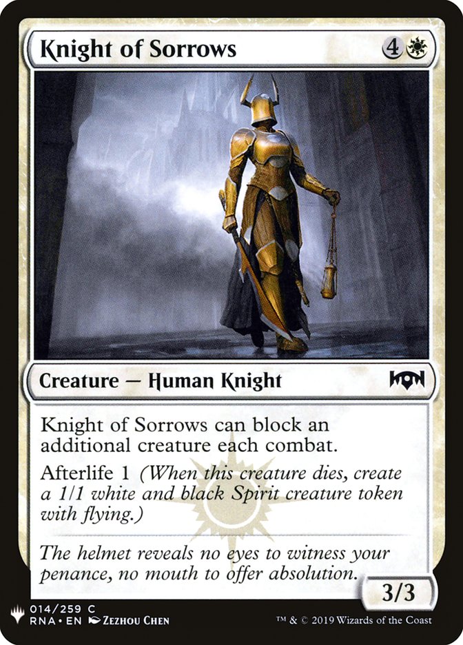 Knight of Sorrows [Mystery Booster] | Cards and Coasters CA