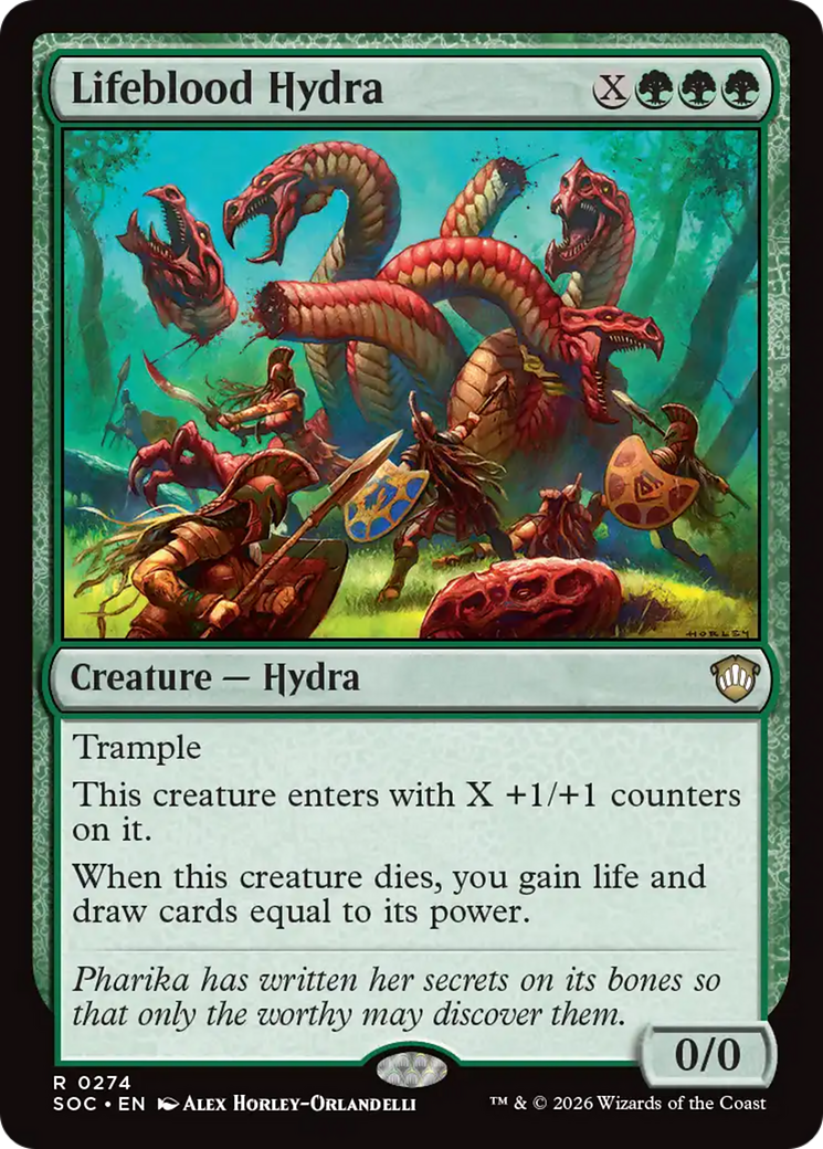 Lifeblood Hydra [Secrets of Strixhaven Commander] | Cards and Coasters CA