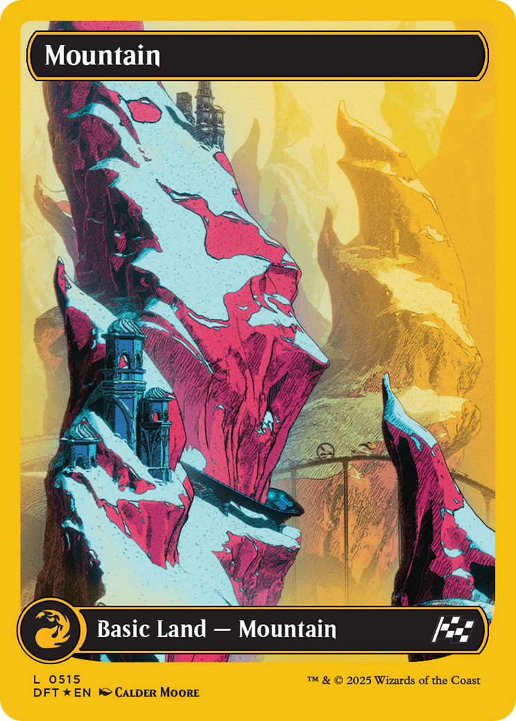 Mountain (0515) (First-Place Foil) [Aetherdrift] | Cards and Coasters CA