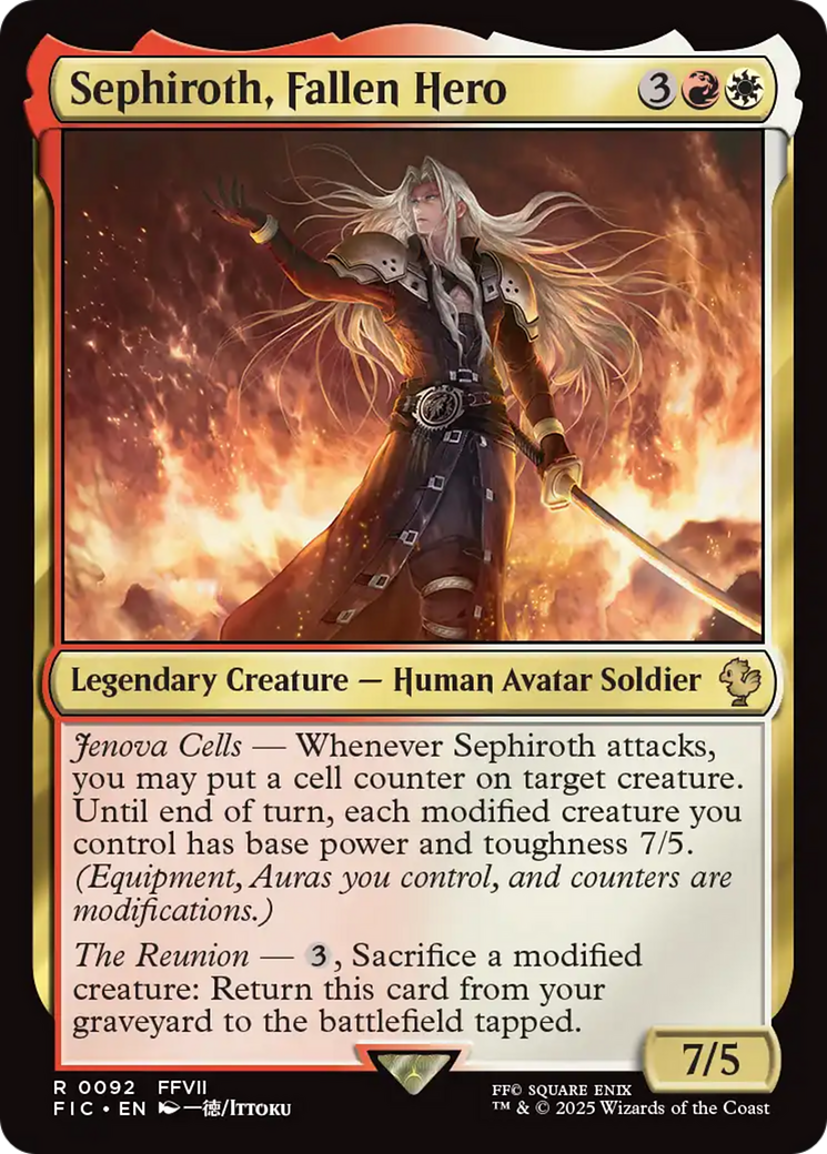Sephiroth, Fallen Hero [FINAL FANTASY Commander] | Cards and Coasters CA