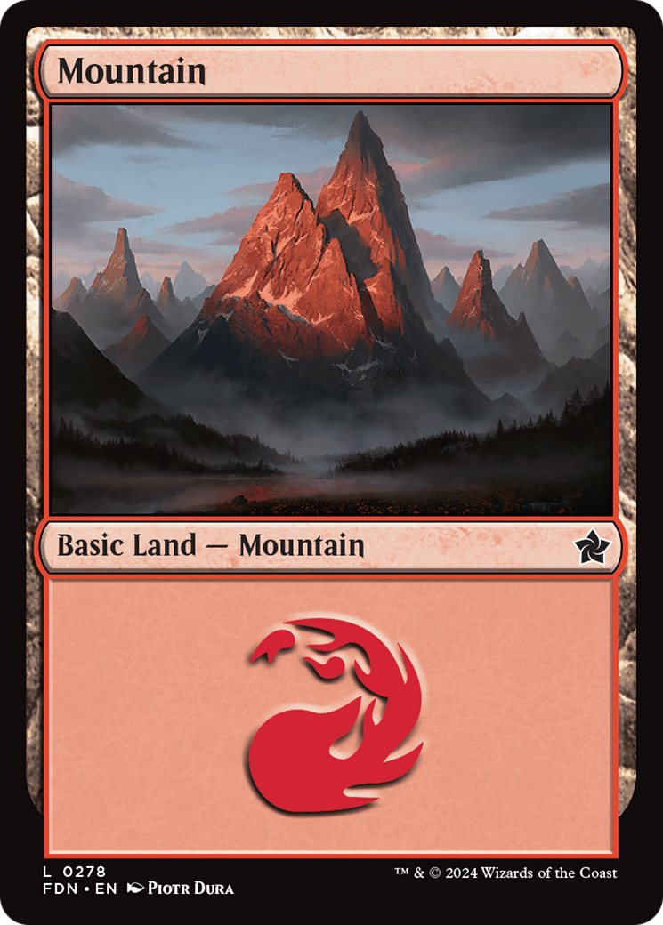 Mountain (0278) [Foundations] | Cards and Coasters CA