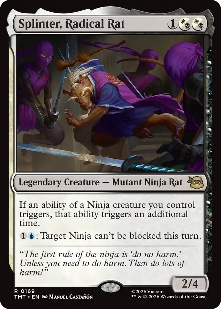 Splinter, Radical Rat [Teenage Mutant Ninja Turtles] | Cards and Coasters CA