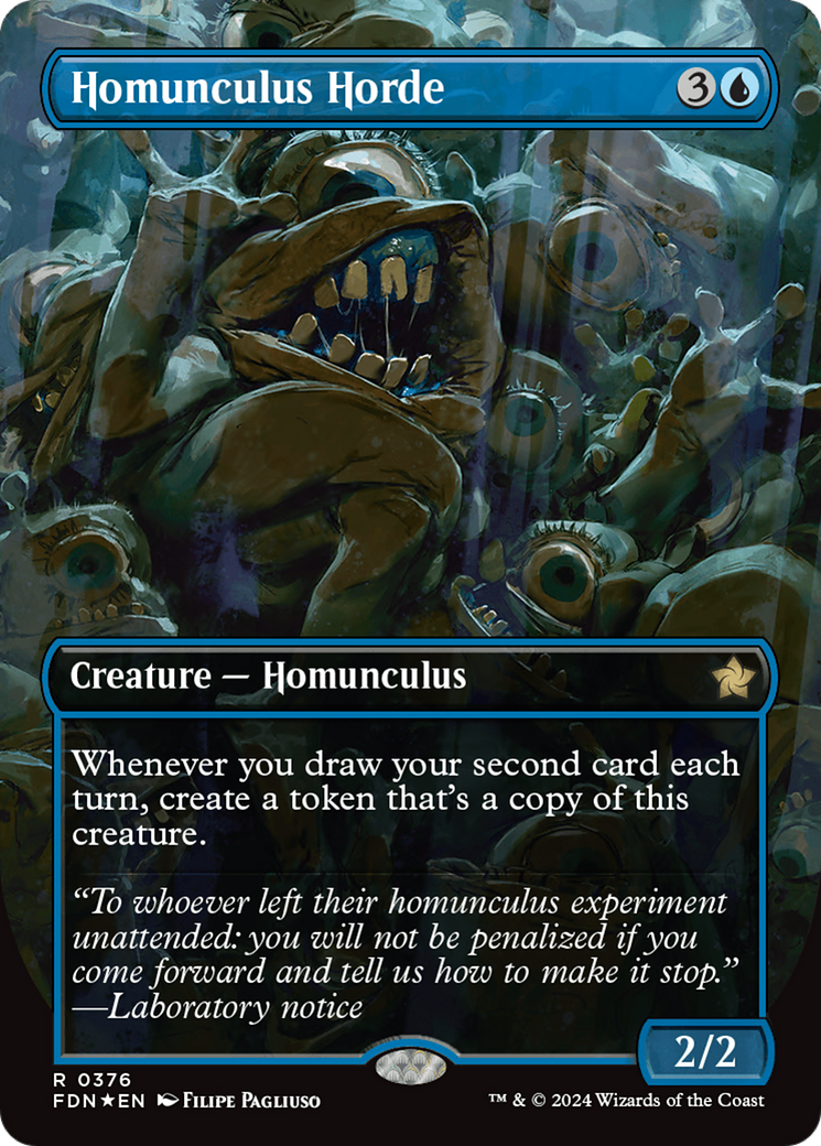 Homunculus Horde (Borderless) (Mana Foil) [Foundations] | Cards and Coasters CA