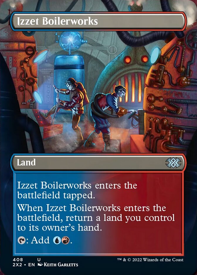 Izzet Boilerworks (Borderless Alternate Art) [Double Masters 2022] | Cards and Coasters CA