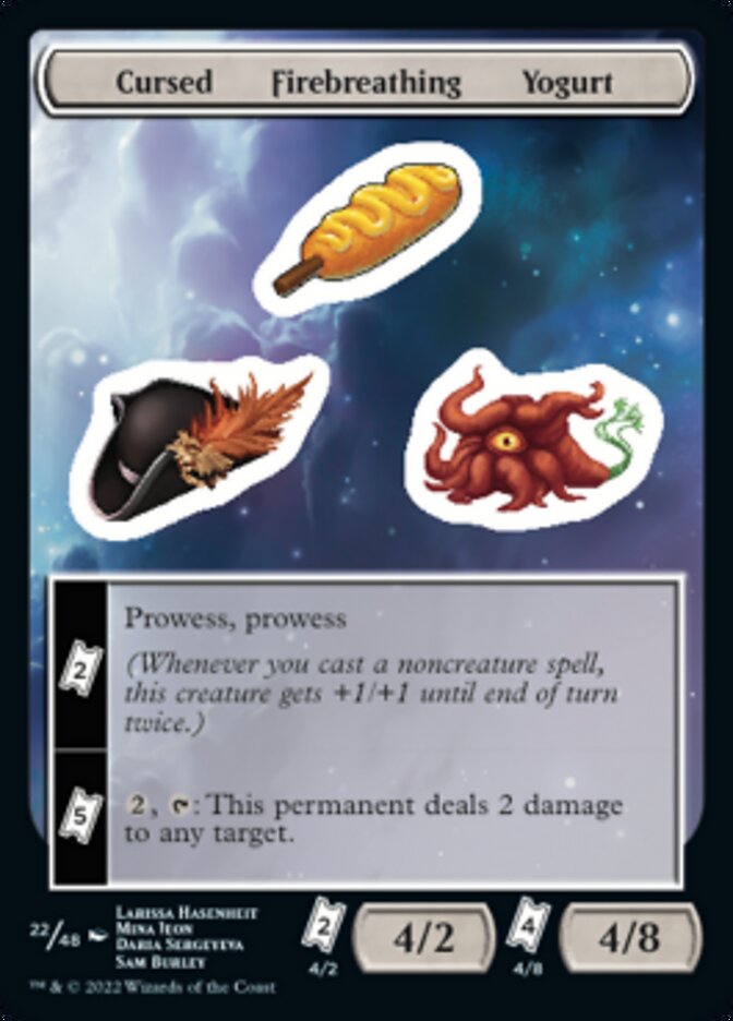 Cursed Firebreathing Yogurt [Unfinity Stickers] | Cards and Coasters CA